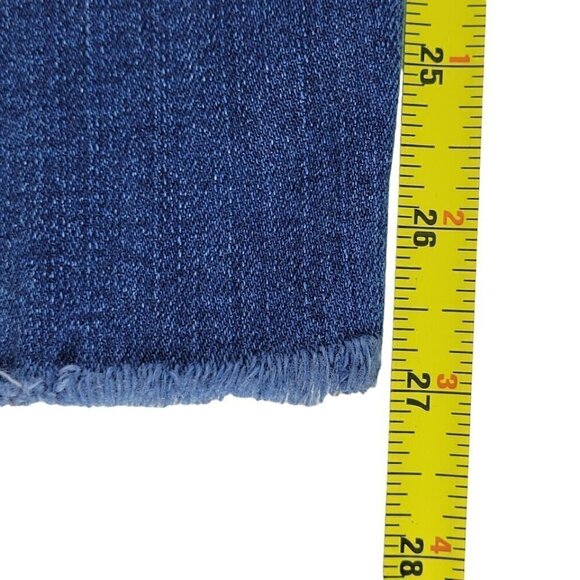 Madewell Button Fly Jeans Size 32 36X27 High Rise Skinny Raw Frayed Hem M2236 - Picture 12 of 15